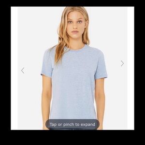 Bella&Canvas 6 size M relaxed fit T shirts Heather Prism Blue (6 shirts)